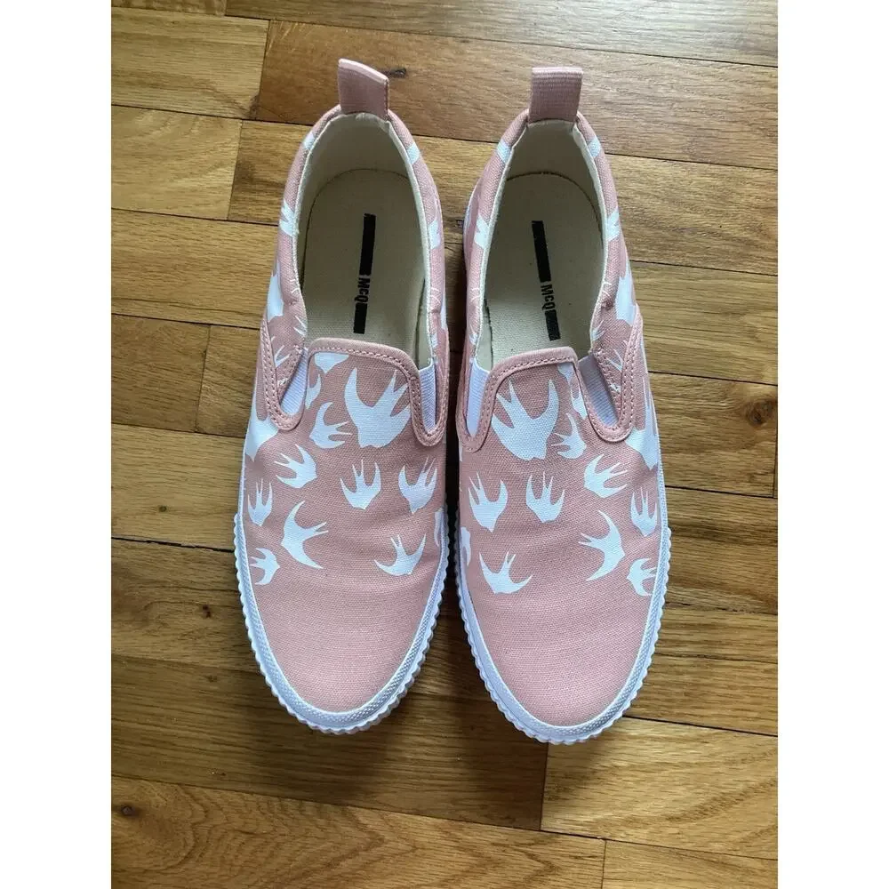 MCQ By Alexander McQueen Swallow Slip-On Sneaker - Women's Pink Canvas EU40